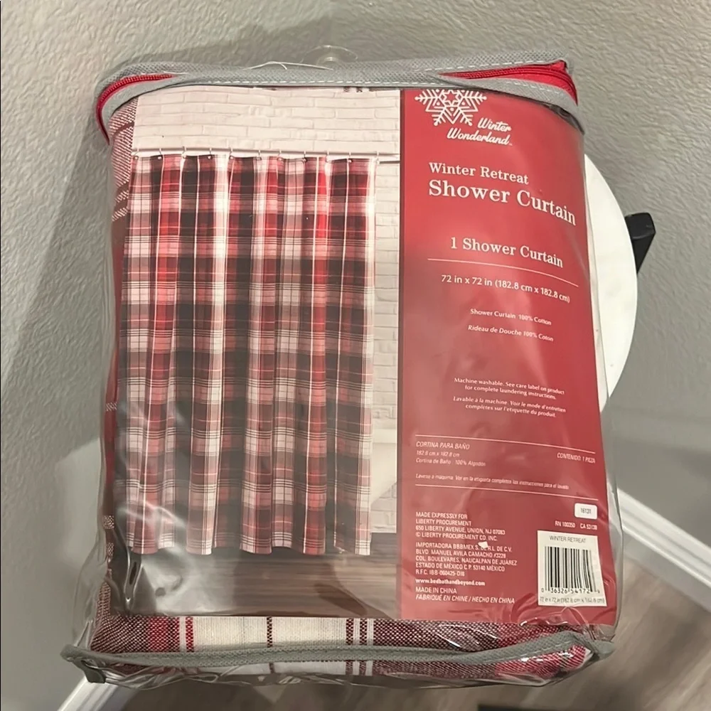Shower Curtain - Red Plaid by